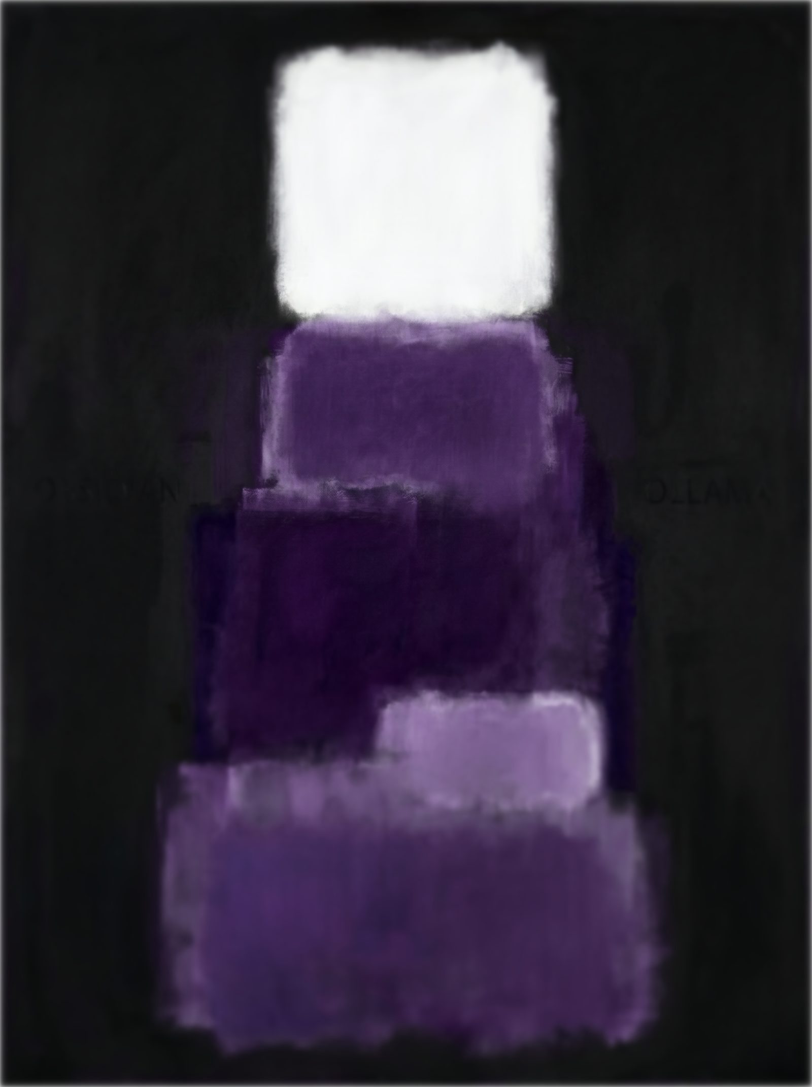 Design — a single violet colour-field, edge to edge